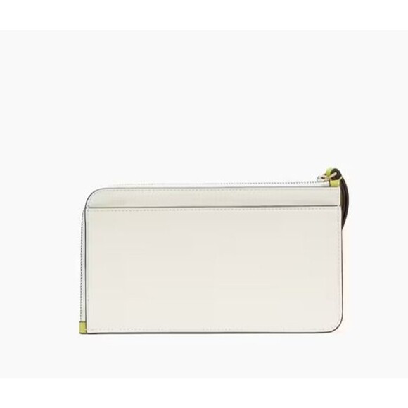 New Kate Spade Lucy Bicolor Medium L Zip Wristlet Fern Moss Multi - Picture 3 of 3